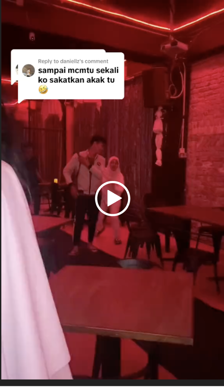 “Haa, Kejar Dia” – Cik Ponti Usik Wanita di Restoran Sampai Netizen Gelak Terbahak-Bahak