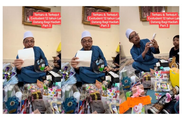 Cikgu Terharu Bekas Pelajar 12 Tahun Lalu Masih Beri Hadiah Ketika Sambutan Hari Guru