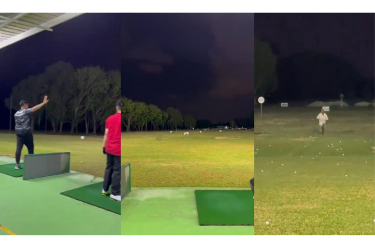 “He emerged suddenly” – Golfer di Malaysia Terkejut Jumpa Pakcik Tak Dikenali Berjalan dengan Tongkat di Padang Golf Kuantan