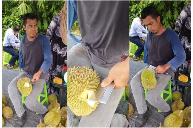 “Kopek Durian Guna Satu Tangan, Lelaki OKU Ini Curi Perhatian Netizen, Ramai Yang sebak!”