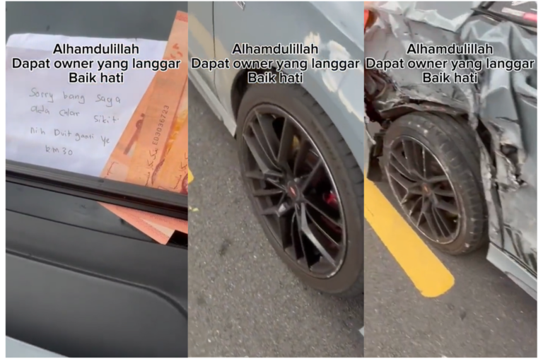 “Mercedes Kena Langgar, Pelaku Tinggalkan Rm30 Tapi Rosak Dia Boleh Botak Kepala