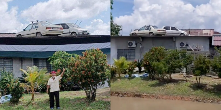 “Tak Ada Ruang Parkir?” – Pemilik Kreatif Letak Saga & Kancil Atas Bumbung, Tarik Pelancong Ke Kampung!