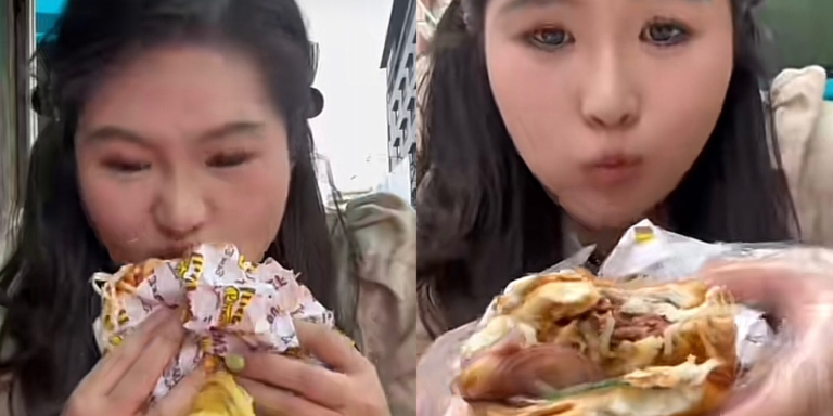 Wanita Dari China Puji Kesedapan Burger Ramly, Dakwa Tak Cukup Beli Satu Sahaja