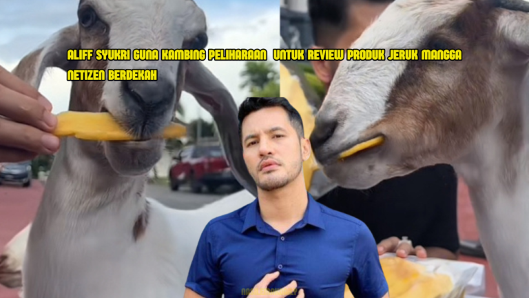 Aliff Syukri Minta Kambing ‘Review’ Jeruk Mangga, Netizen Tak Henti Gelak