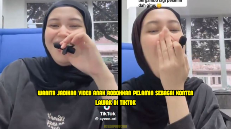 Netizen Geleng Kepala Wanita Ini Jadikan Video Anaknya Rosakkan Pelamin Pengantin Sebagai Konten Kelakar