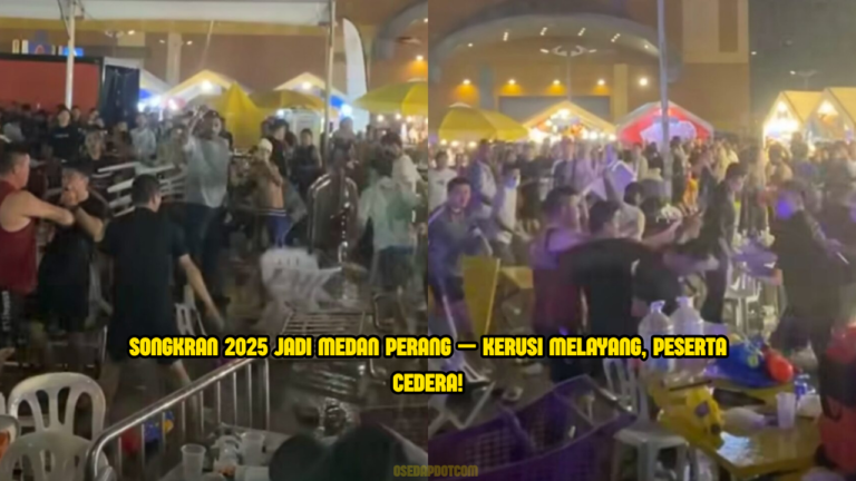 Kekecohan Songkran 2025: Peserta Baling Kerusi & Bergaduh, Polis Mula Siasatan
