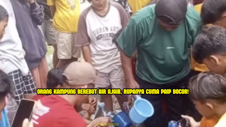 Berebut Minum Air Ajaib Dari Tanah, Rupanya Cuma Paip Bocor