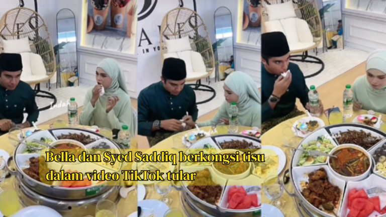Video Bella Astillah dan Syed Saddiq kongsi tisu lap mulut jadi tular. Netizen berbelah bahagi – sweet atau terlalu mesra untuk tontonan umum?