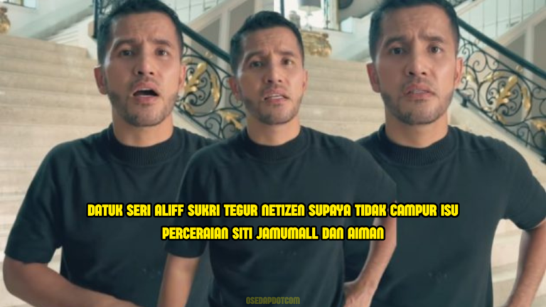 Aliff Syukri pesan netizen jangan sibuk urusan cerai Siti Jamumall & Aiman — itu tugas mahkamah, bukan orang luar.