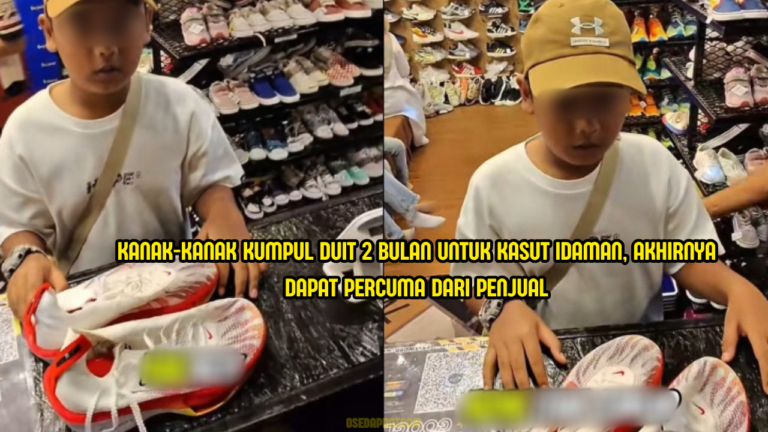 Adik Ini Kumpul Duit 2 Bulan Nak Beli Kasut idaman, Tapi Akhirnya Dapat Free Dari Penjual Disebabkan Adab