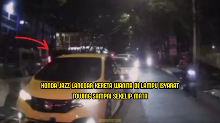 Wanita Dakwa Honda Jazz Sengaja Langgar, Towing Sampai 5 Minit