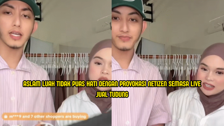 Aslam Bengang Diprovokasi Netizen Ketika Live Jual Tudung