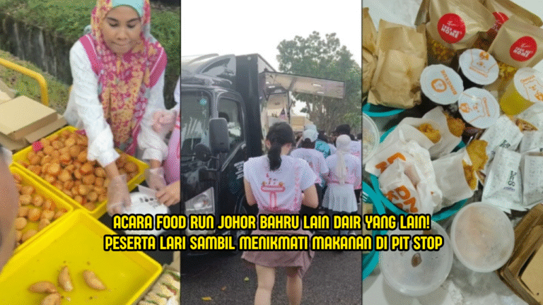 Food Run Toppen Johor Bahru jadi tular selepas peserta lari sambil menikmati makanan di lebih 10 pit stop.