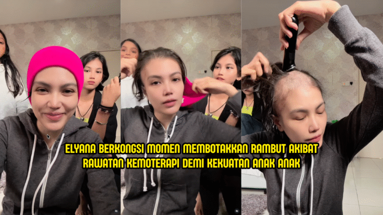 Elyana Kembali Jalani Kemoterapi, Kongsi Momen Botakkan Rambut Demi Anak