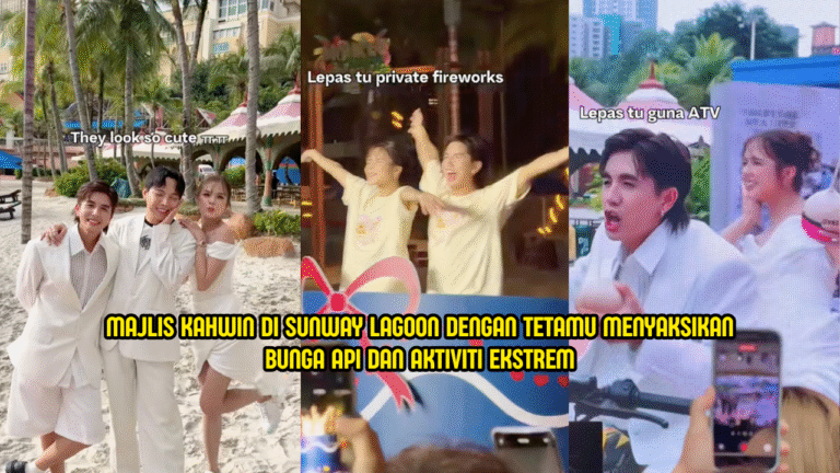 Pengantin Sewa Sunway Lagoon Untuk Majlis Kahwin, Siap Zipline, ATV & Bunga Api