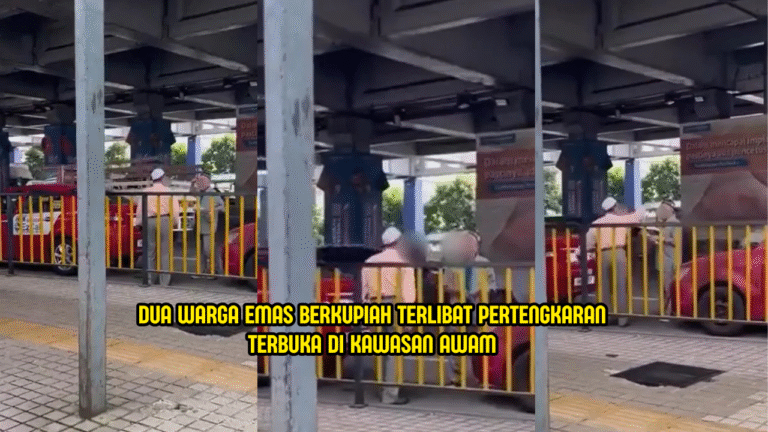 Netizen Malu Lihat Dua Warga Emas Berkupiah Bergaduh Tengah Jalan
