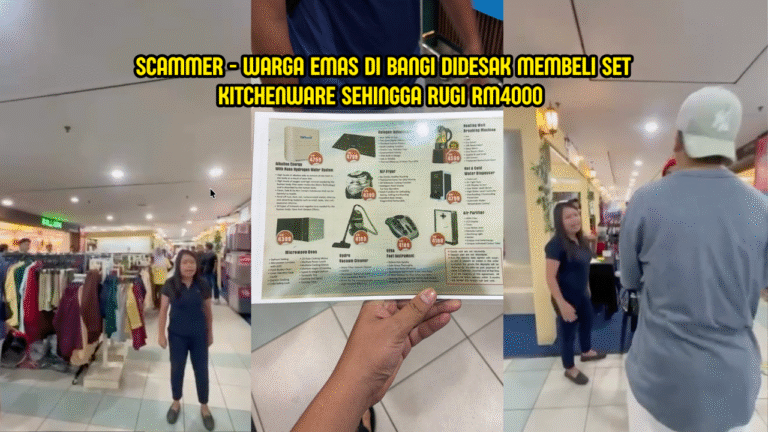 Warga Emas Bangi Rugi RM4,000 Dipaksa Beli Kitchenware 