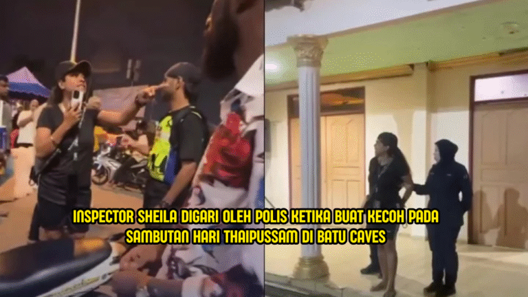 Kecoh Thaipusam! ‘Inspector Sheila’ Ditahan Polis Lepas Buat Kacau Di Batu Caves
