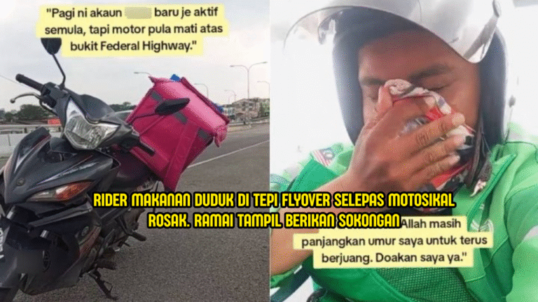 Rider Nyaris Putus Asa Di Atas Flyover, Luahan Hati Buat Ramai Tersentuh