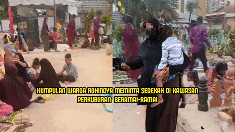 Kawasan Kubur Jadi ‘Spot’ Minta Sedekah Warga Rohingya, Netizen Bengang