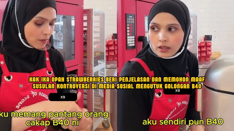 Kak Ika ‘Opah Strawberries’ Tampil Mohon Maaf, Jelaskan Isu Dakwaan Hina Golongan B40