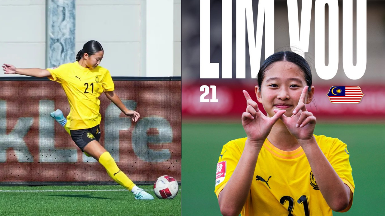 Pemain muda Malaysia Lim You beraksi dalam kejohanan Srikandi Merdeka Cup di Indonesia.