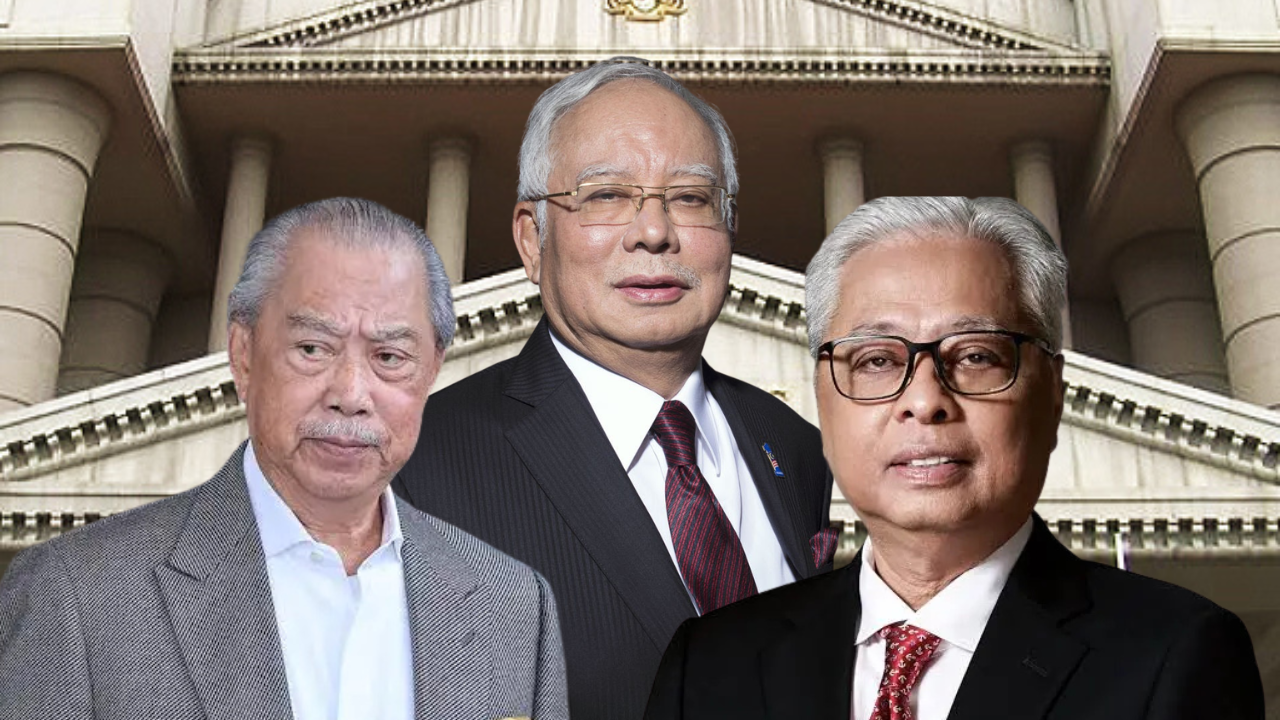 TIGA BEKAS PERDANA MENTERI MALAYSIA HADIR DI KOMPLEKS MAHKAMAH JALAN DUTA BAGI PROSIDING KES BERBEZA.
